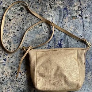 Fossil Gold Shoulder or Crossbody Bag